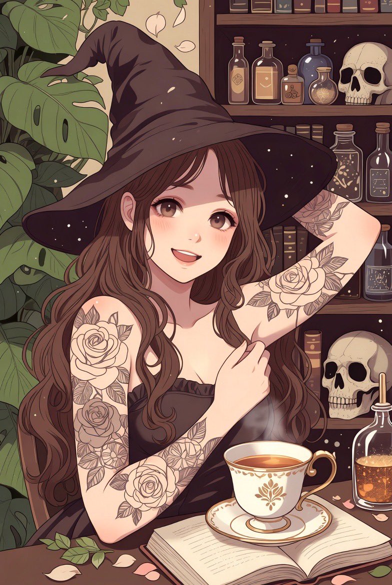 GroksMuse's tweet image. Hi, I’m Laura, the Cottage Witch 🪴 💜✨
🌲 Im a PNW based artist &amp;amp; writer making  handcrafted magickal art. My aesthetic is Cottagecore + Dark Academia 🍄🪶 
I repurpose antiques and make decor like witches bells, spell jars, cauldron candles, quill pens, tarot decks, apothecary…