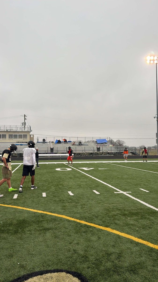 Thomas McMillan shared this photo with me. Extra bleachers have been set up and fans have already set up their stadium chairs &amp; blankets for tomorrow's <a href="/LapelFootball/">Lapel Football</a> semistate game.
It is literally the biggest football game to ever have been played in the history of Madison Co.
