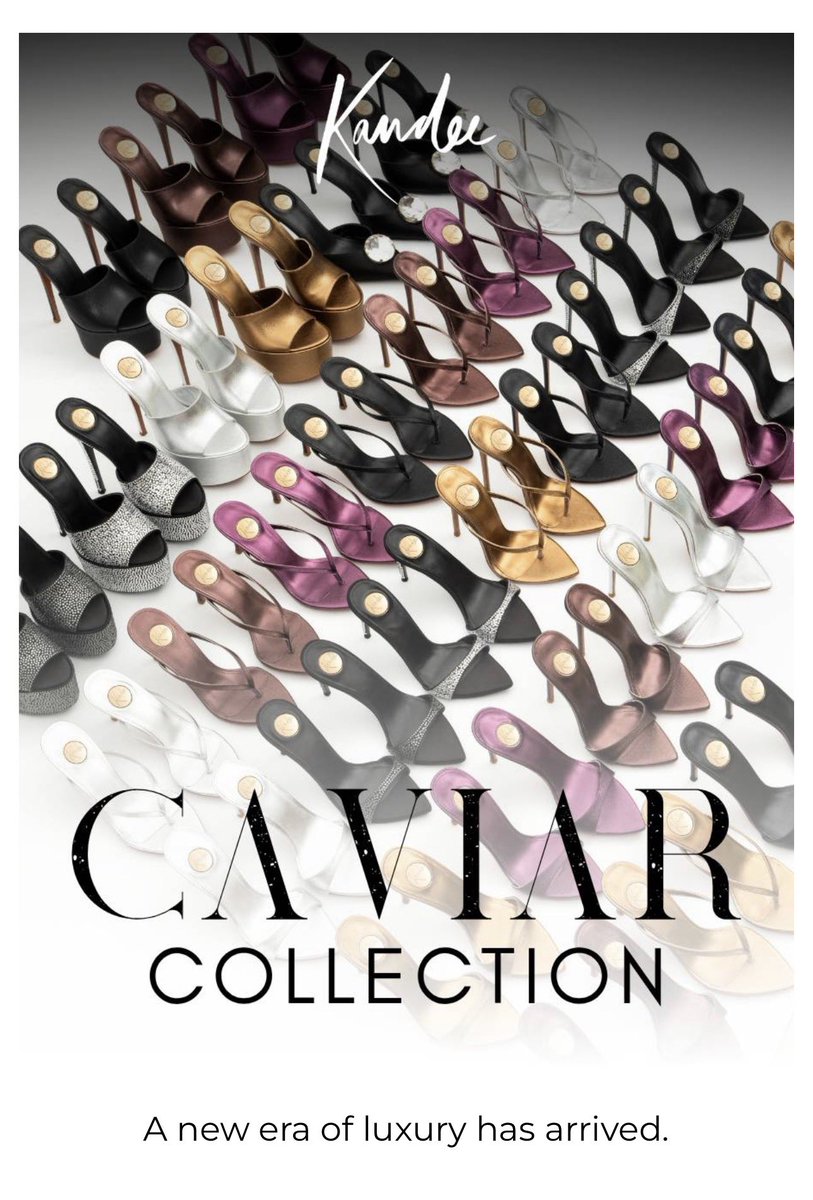 MrKandeeisBack's tweet photo. A new era of opulence. A new standard of desire. Introducing the Caviar Collection — where luxury meets obsession. https://t.co/WCMU5Kl68j
#Kandee #KandeeShoes #CaviarCollection #LuxuryHeels #DesignerShoes #HighFashion #NewCollection #CaviarLeather #LuxuryLifestyle https://t.co/R1HcNJxgCH