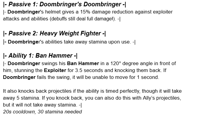 Buckethead1352's tweet image. My moveset concept of Doombringer i made for @TLRRoblox
