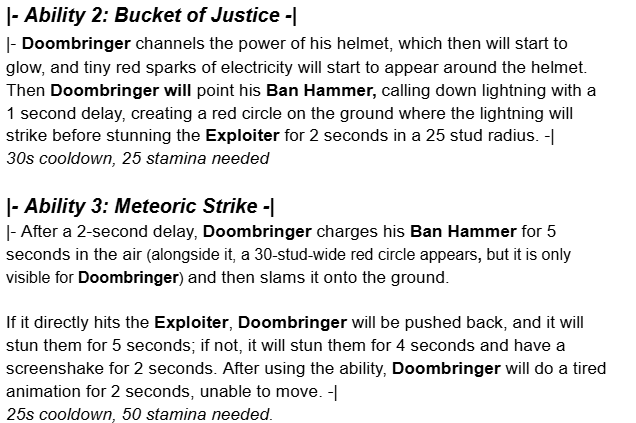 Buckethead1352's tweet image. My moveset concept of Doombringer i made for @TLRRoblox