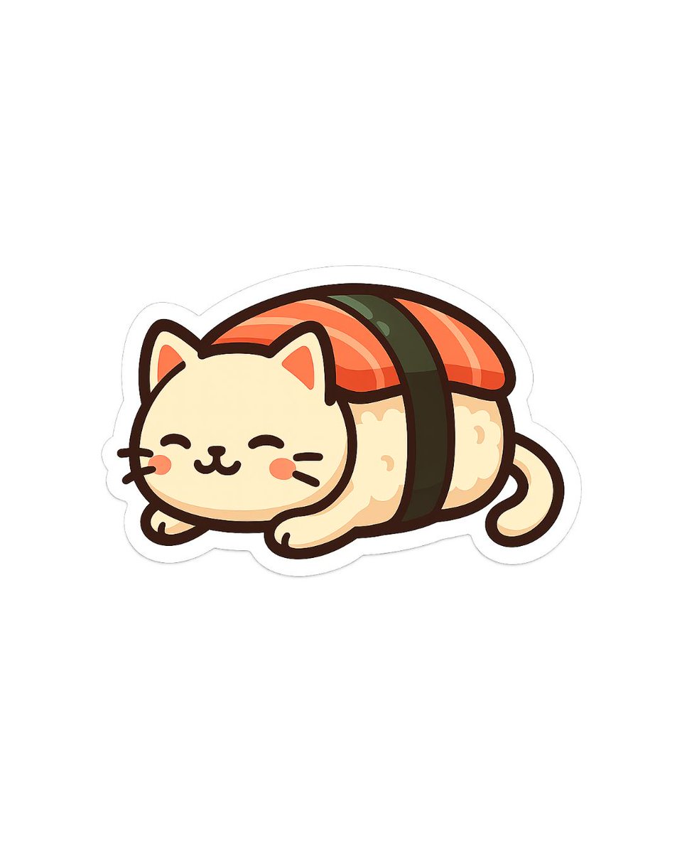 stickeranything's tweet image. Cat-nori roll, chef’s special 😼✨

#StickerAnything #KawaiiCat #CuteStickers #FYP #Chibi #CatLovers #AdorableAF