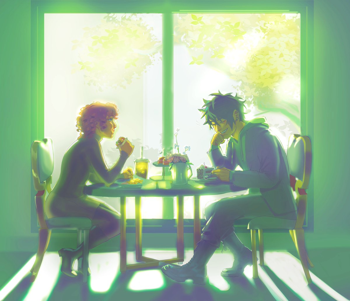 thunder_sparks's tweet photo. Little cafe date 💕 https://t.co/EQLvtc54Ul