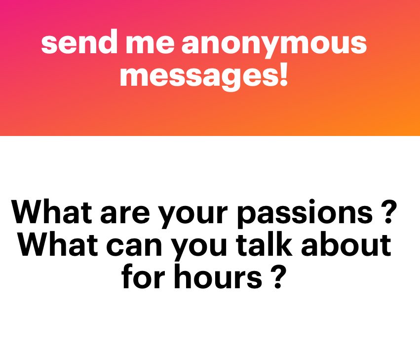 Love
Cats
The world
Nature
The human condition
Psychology
Cinema
Music
Culture
Toooo name a few but these are my favourites x