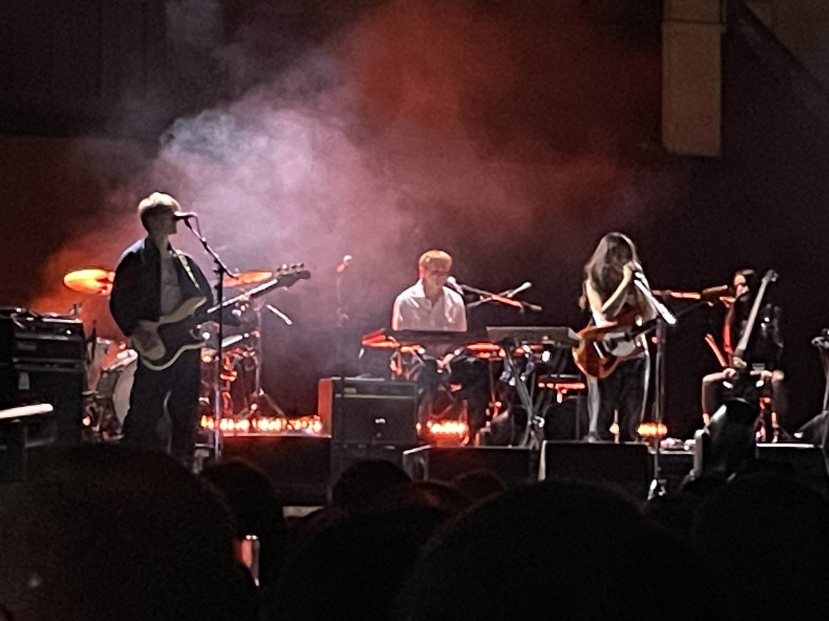 Glad I steeled myself to go out into the cold Mancunian night to see English Teacher at the Albert Hall. Some banging tunes.