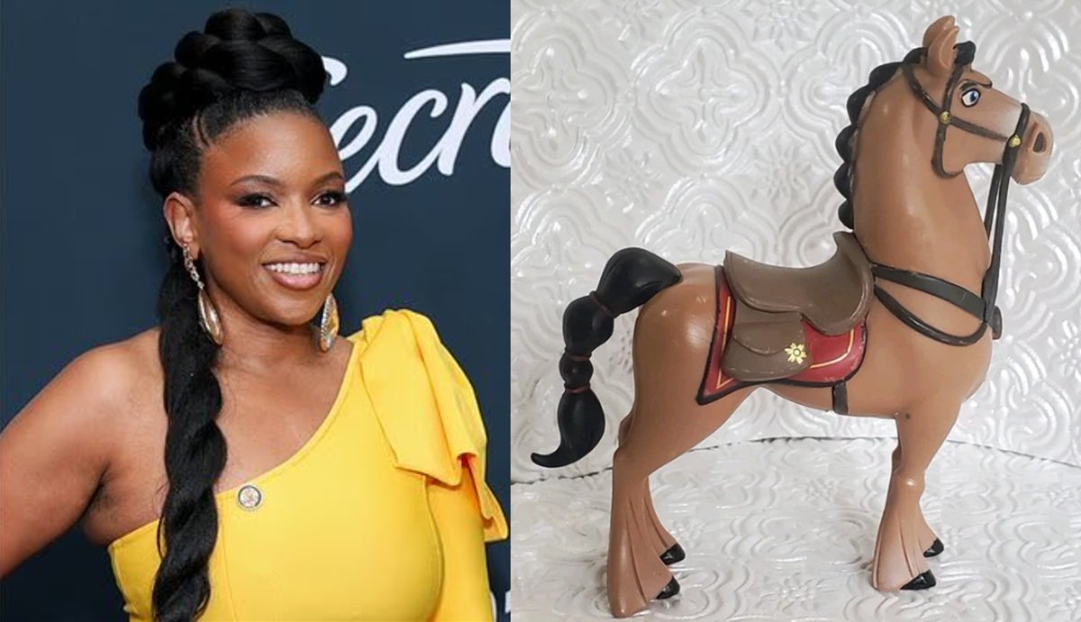 PNWcracker's tweet image. Who wore it best? Jazzy Jasmine Crockett or Disney&apos;s Fidella the horse?  🐴🤣 @RepJasmine @JasmineForUS