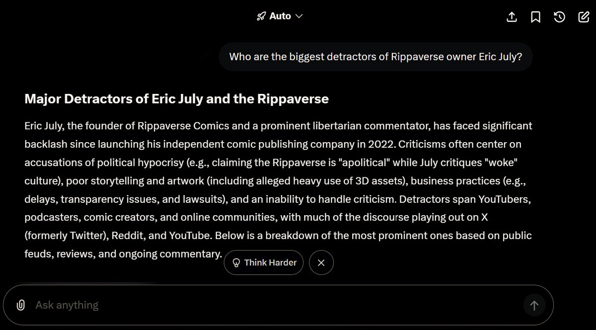"Who are the biggest detractors of Rippaverse owner Eric July?
I made the top 5. 😏