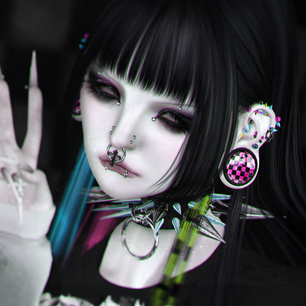 SedatedDoll's tweet image. alsoo some colourful gauge&apos;s for sabbath