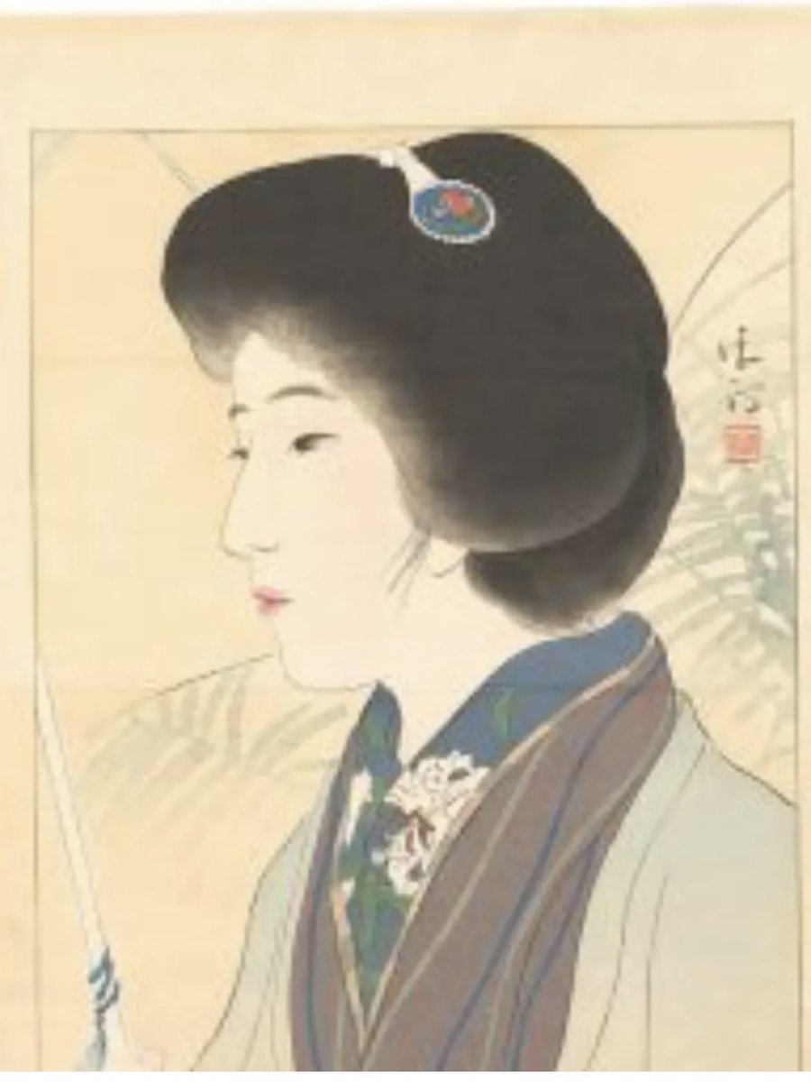 新作半衿できました✨️ 近代日本画の巨匠・鏑木清方の口絵に見られる