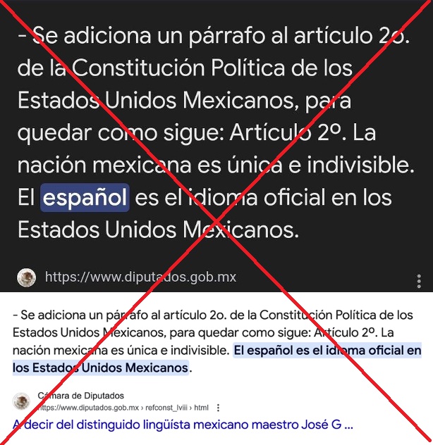 verificado_mx's tweet image. 🇲🇽En México no existe un &quot;idioma oficial&quot;. 

El #español y las 68 lenguas indígenas (con sus más de 360 variantes) son lenguas NACIONALES con la misma validez. 

¿Lo sabías?  #TeConvieneSaberMás🔎verificado.com.mx/falso-que-idio…