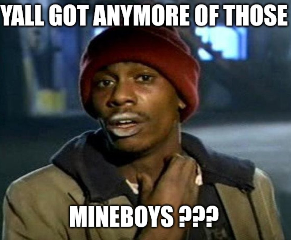 .<a href="/Unclemac_eth/">Papa Mac 🟨⛏️</a> 
Places mineboy.app in maintenence mode

Entire Discord within seconds...

<a href="/mineboy_app/">MineBoy</a> only on <a href="/ApeChainHUB/">ApeChainHUB</a>