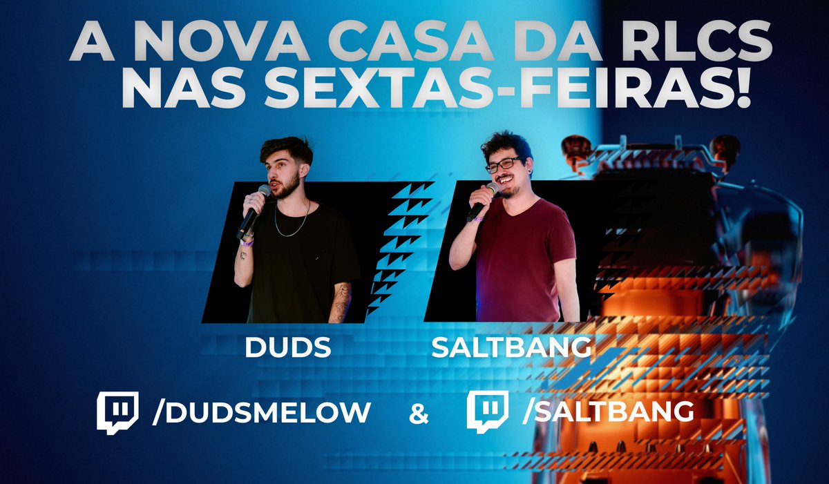 A NOVA CASA DA RLCS NAS SEXTAS-FEIRAS! 🏠

Eu e o <a href="/saltbangoficial/">SaLTbanG 🎙</a> estaremos amanhã em nossos canais trazendo as melhores partidas da fase de grupos da RLCS SAM! ⚽️🚗

Com direito a narração e overlays oficiais!

Quem eu vejo por lá? 🥰