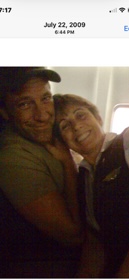 Up In the Air

Cindy Watson has been flying the Friendly Skies since 1984. We first met on a flight to Hawaii, where I was headed to film a dirty job around the Red Dirt Shirt phenomenon. That would have been late January 2009. Cindy was an excellent flight attendant, and very