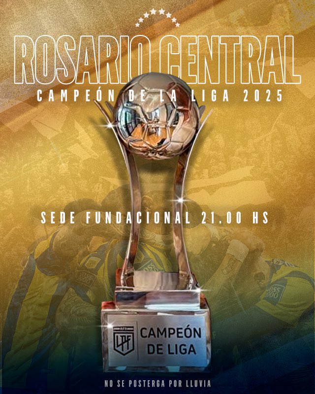 ¡Los esperamos esta noche en la Sede Fundacional para festejar todos juntos! 💛💙🏆

⏰ 21 hs
⛈️ NO SE POSTERGA POR LLUVIA ✅