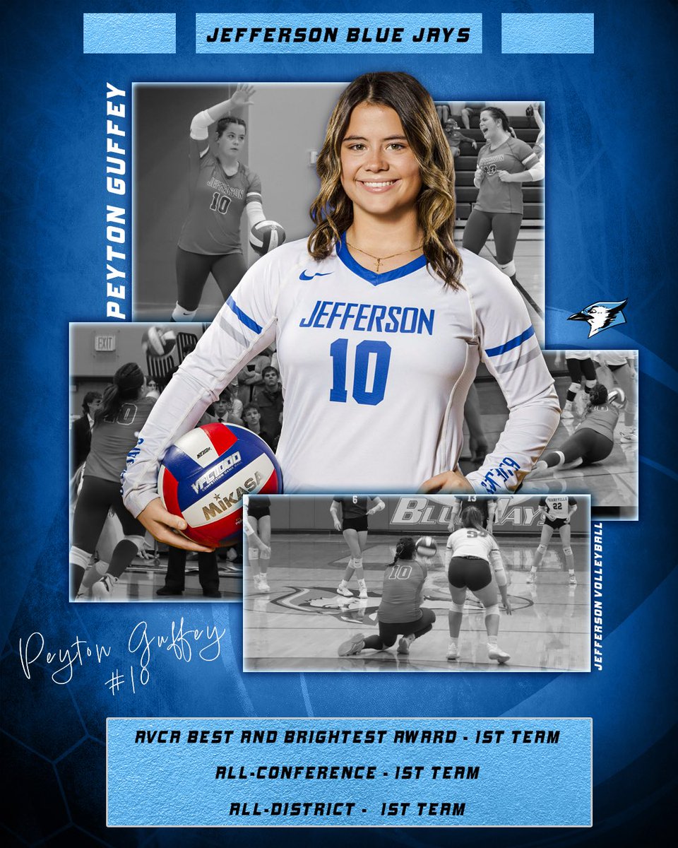 CONGRATULATIONS to our Senior <a href="/peyton_guffey/">peyton guffey</a> for her Post Season Honors! She ended her career w 865 Digs 88 Aces &amp; 372 Srv Pts 710 SR! <a href="/LiveStreamSTL/">Live Stream STL</a> <a href="/STLhssports/">STLhighschoolsports</a> <a href="/myleaderpaper/">Leader Publications</a> <a href="/KFMOsportsVB/">KFMOsports</a> <a href="/PrepDig/">Prep Dig 🏐</a> 
<a href="/FieldLevel/">FieldLevel</a> <a href="/AVCAVolleyball/">AVCA</a>