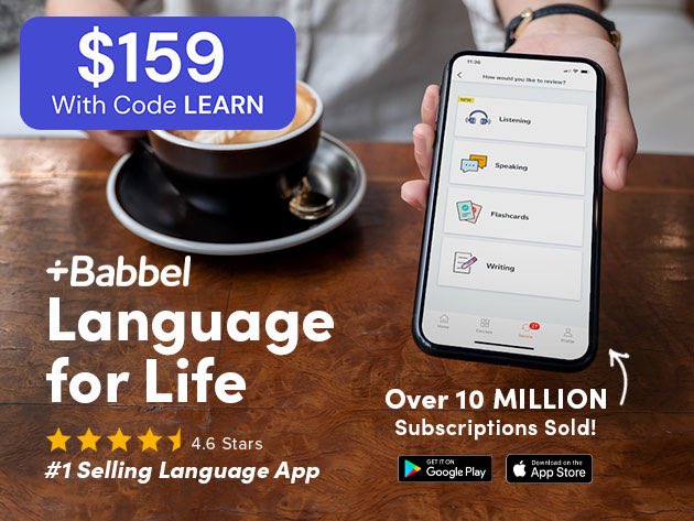 ShopForNeeds1's tweet image. 33% Off! 🔥
⚫
Babbel Language Learning: Lifetime Subscription (All Languages)
⚫
Available here: bit.ly/babbellanguage