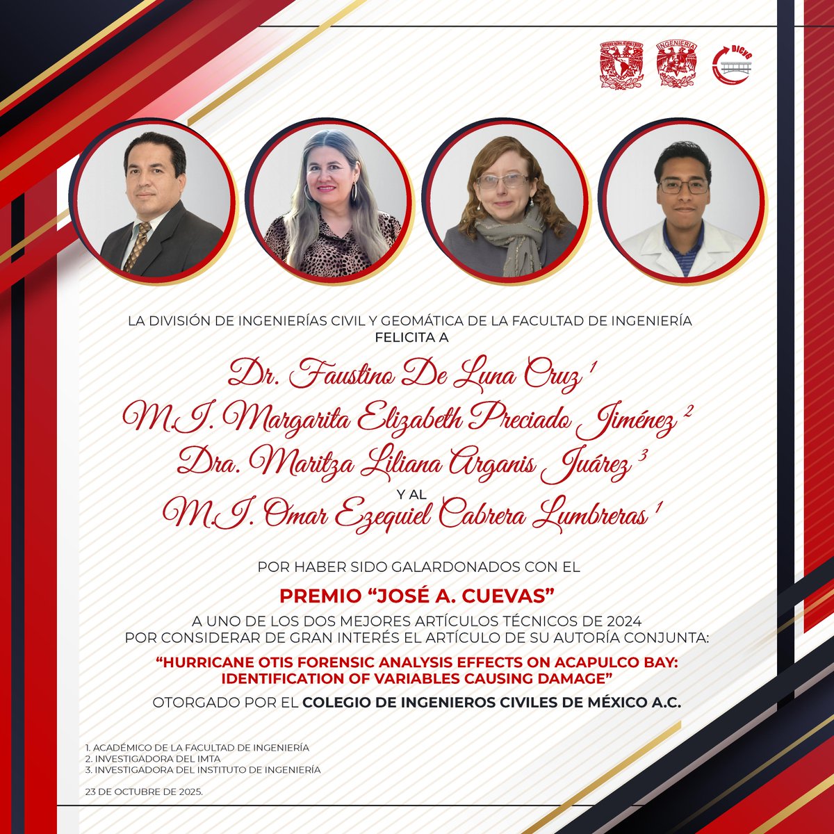 dicyg's tweet image. ¡Felicidades por este importante logro académico y por seguir poniendo en alto a nuestra División! 

#dicyg #fiunam #orgullounam