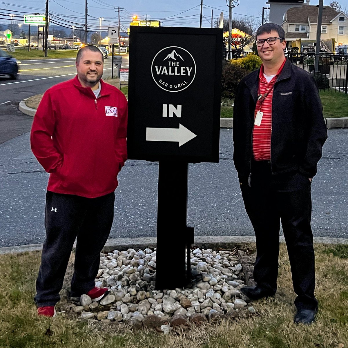 CoachJoeMays's tweet image. Already thinking about 2026! @Mr_Raffauf &amp;amp; I got to tour the work being done at the future home of The Valley Bar &amp;amp; Grill in Sinking Spring (previously The BBQ Pit) thanks to 2025 @BulldogHour sponsor Steve Symons and S&amp;amp;S Mechanical. Steve has some big plans to make The Valley a…