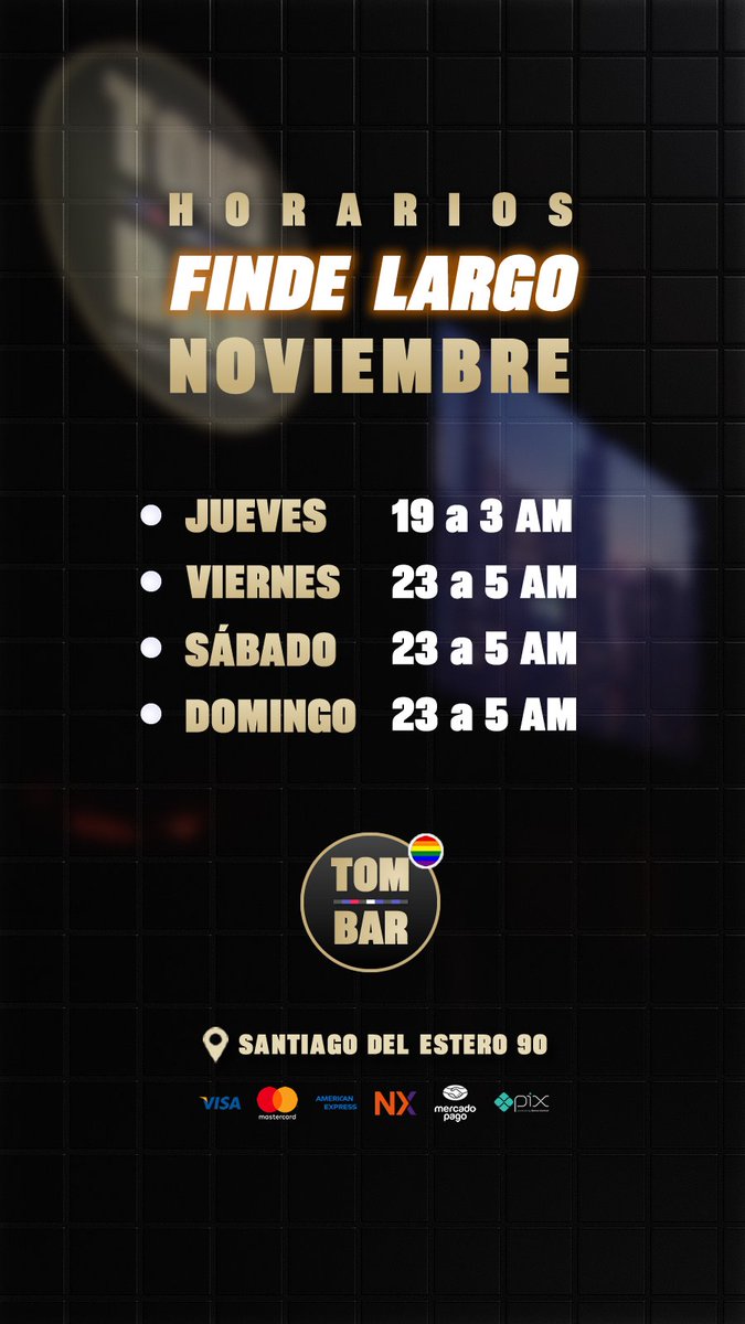 TomBarCba's tweet image. Finde largo de Noviembre en Tom Bar: