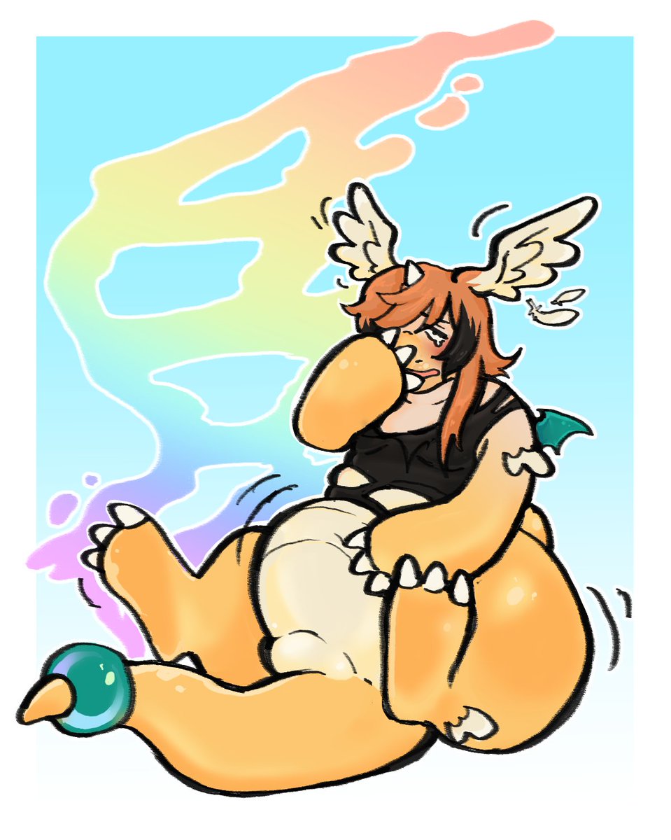 Bruce found out the real cause of rogue mega evolution was unlucky trainers coming across mysterious meta stones...now he'll be such a cute mega Dragonite!
