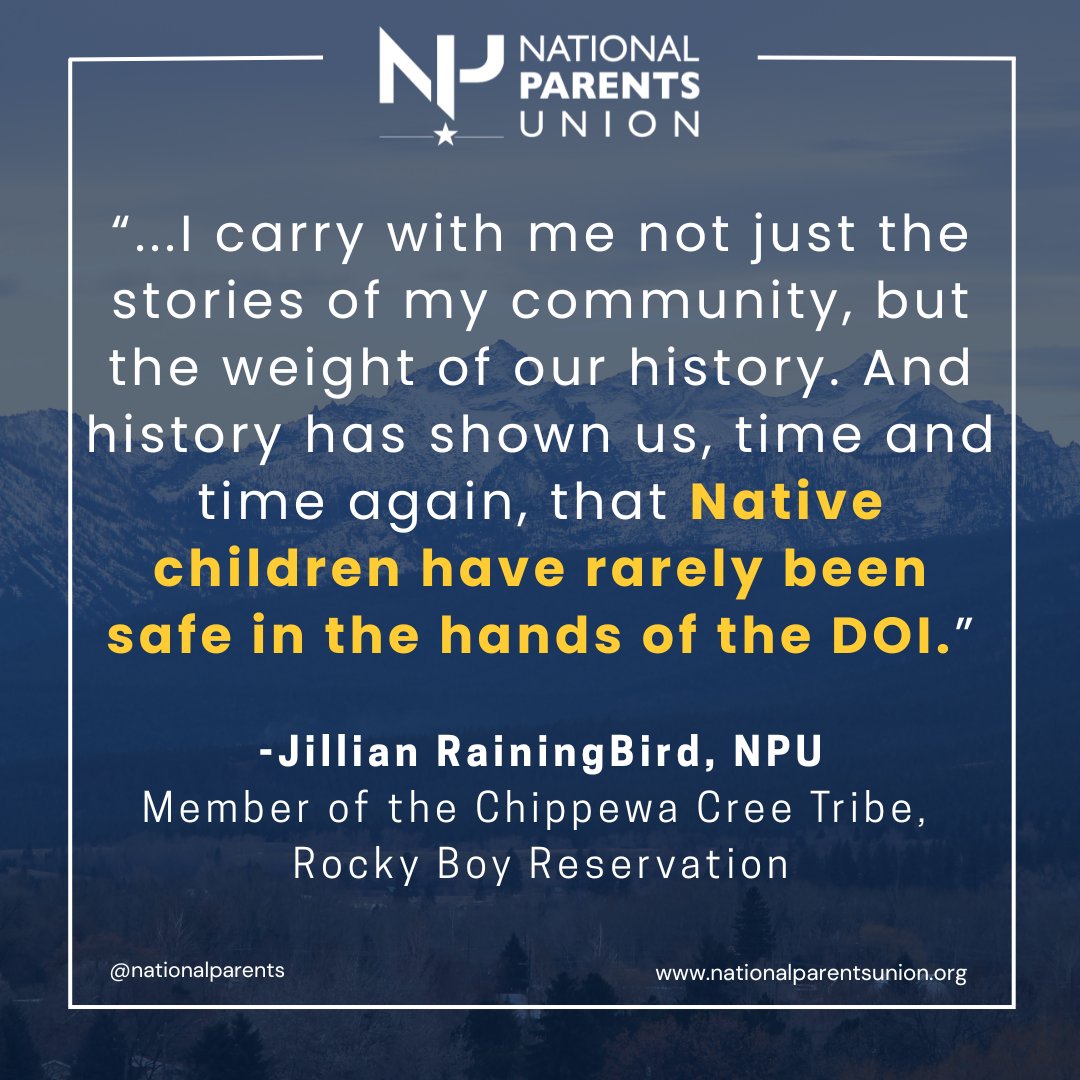 “Our children deserve better.” NPU Board member, Jillian RainingBird, lays bare the historic harm inflicted on Native Americans, and why history cannot be repeated by shifting Native education programs to <a href="/Interior/">US Department of the Interior</a>. #NativeVoices

Read the full blog: tinyurl.com/2h8kh7sa