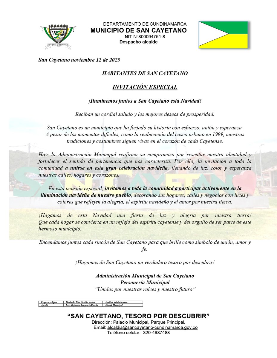 ¡𝗜𝗹𝘂𝗺𝗶𝗻𝗲𝗺𝗼𝘀 𝗷𝘂𝗻𝘁𝗼𝘀 𝗮 𝗦𝗮𝗻 𝗖𝗮𝘆𝗲𝘁𝗮𝗻𝗼 𝗲𝗻 𝗲𝘀𝘁𝗮 𝗡𝗮𝘃𝗶𝗱𝗮𝗱!

sancayetano-cundinamarca.gov.co/noticias/ilumi…