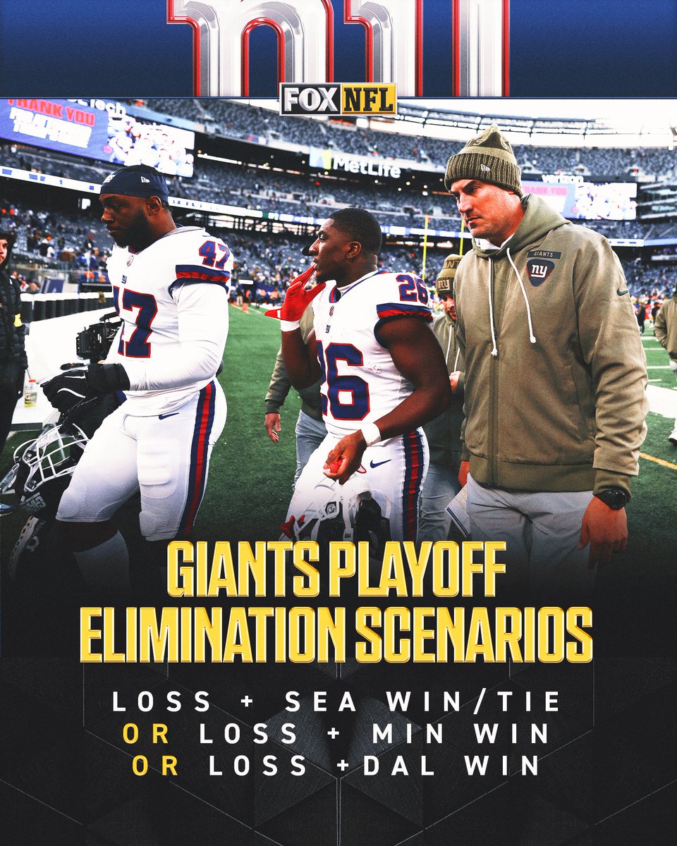 The #Giants could be eliminated from playoff contention in Week 12 ⬇️ 