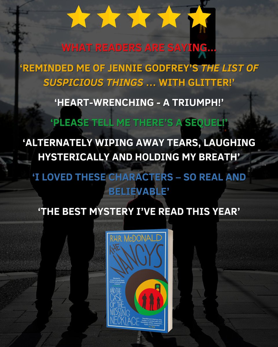 🔍 PUBLICATION DAY 🔍

Inject a little colour into your gloomy autumn evenings with R.W.R McDonald's gripping, glorious and glittering with suspense #Debut #Mystery, The Nancys and the Case of the Missing Necklace, out now! 👀

💎 bit.ly/4mHDbiE 

#BookX #BookTwitter