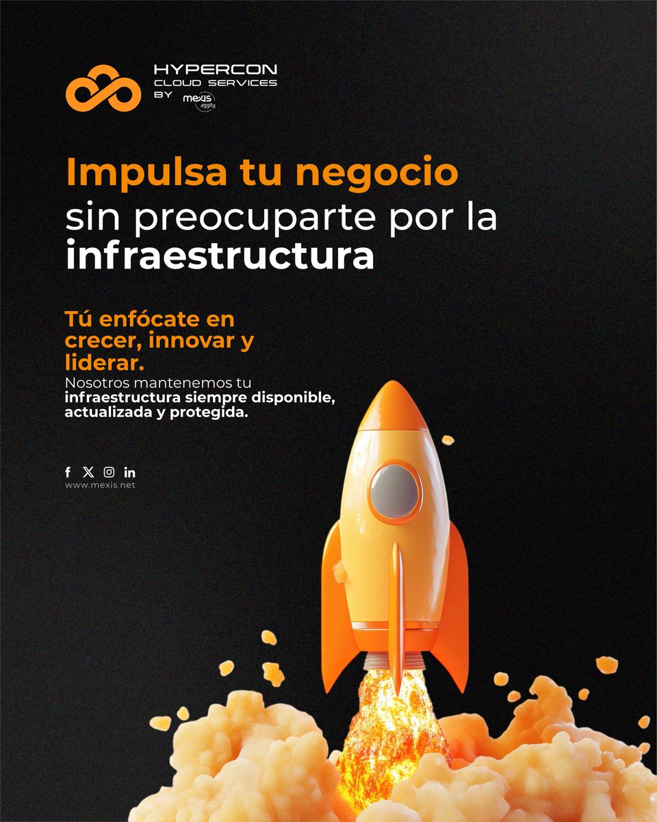 MexisMX's tweet image. Con Hypercon Cloud, no necesitas ser experto en servidores ni perder tiempo en mantenimientos, parches o respaldos. 🚀
Nosotros nos encargamos de todo:
Seguridad robusta 🔐
Gestión 24/7 por especialistas 👨🏻‍💻
Escalabilidad sin fricciones 📈

#HyperconCloud #Mexisaggity