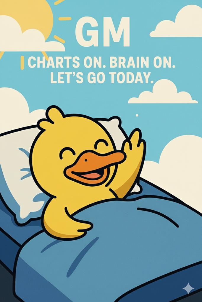 LVnAnh35252303's tweet image. GM fam 🌞
New day, same delicious madness.
Coffee didn’t hit yet, but my quack mode is fully activated, quack quack all day with @Alignerz_ 🦆
Let’s see who collapses first: us or the charts.
@wallchain
#quack