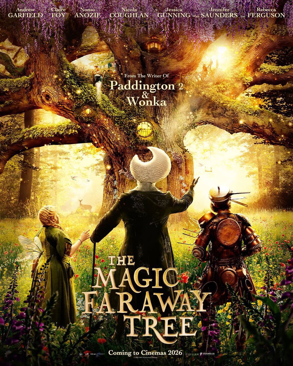 The first poster for ‘THE MAGIC FARAWAY TREE’ has been released. 

Starring Andrew Garfield, Rebecca Ferguson, Nicola Coughlan, Claire Foy, and more. Coming to theaters in 2026.