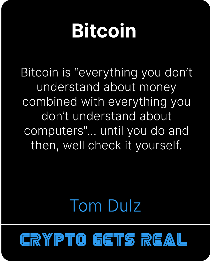 DulzTom's tweet photo. Bitcoin is “everything you don’t understand about money + everything you don’t understand about computers”…
…until you do.

Then it’s a whole different game.
Check it yourself. 🟧⚡️ https://t.co/dBDQHOETUc