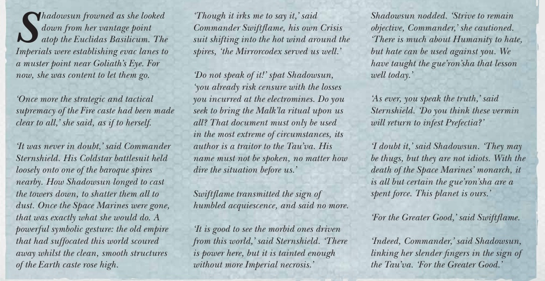 The Mirrorcodex would be used again in the Third Sphere Expansion ...