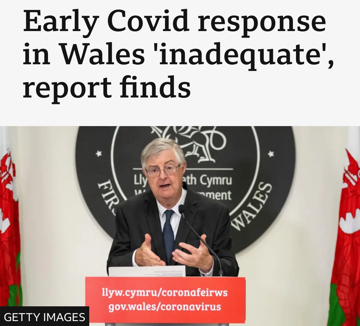 Wales had the highest pandemic mortality rate of any part of the UK. 

The Senedd was in charge.
