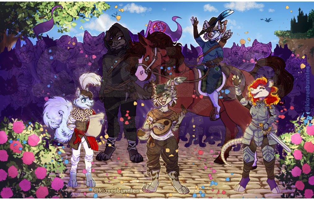 Next up in our artist lineup is <a href="/klovesbunnies/">🌈💖👑 Queen Bee 🐝💖🌈🔜CFF</a> ! She created the artwork for our convention badge in 2024! 

🔗 klovesbunnies.carrd.co