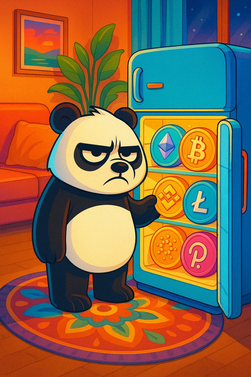 memedadacoin's tweet image. I open the fridge and all I find is crypto. No bamboo, no snacks. Seriously, is this my life now? Even my fridge is more invested than I am. $DADA #SolanaMemeCoin