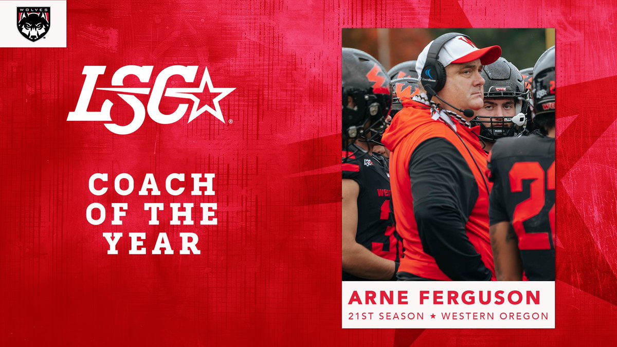 LoneStarConf's tweet image. Western Oregon&apos;s Arne Ferguson is the 2025 Lone Star Conference Football Coach of the Year. 🏈🤩

🔗 bit.ly/3JOwAFc 

#LSCfb #D2fb