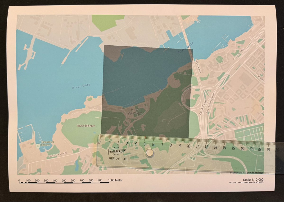spatialillusion's tweet image. More testing is of course needed, but so far it looks like I actually will be able to print maps to scale.