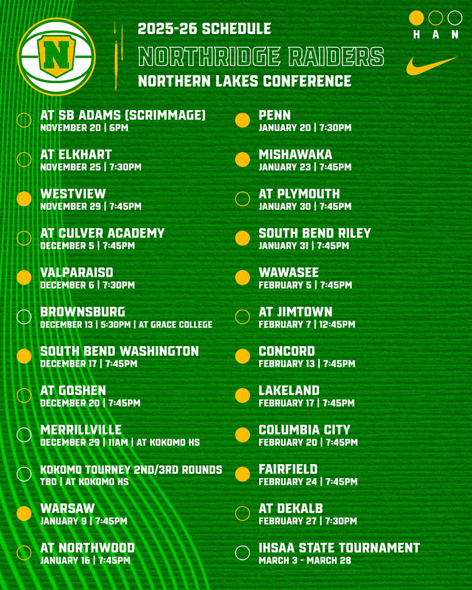 Northridge Boys Basketball tweet media