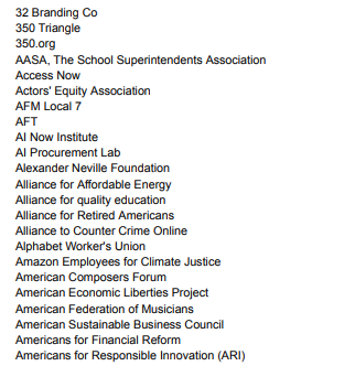 tombibbys's tweet image. Over 250 orgs have urged Senate leaders to oppose the proposed ban on state AI regulation: