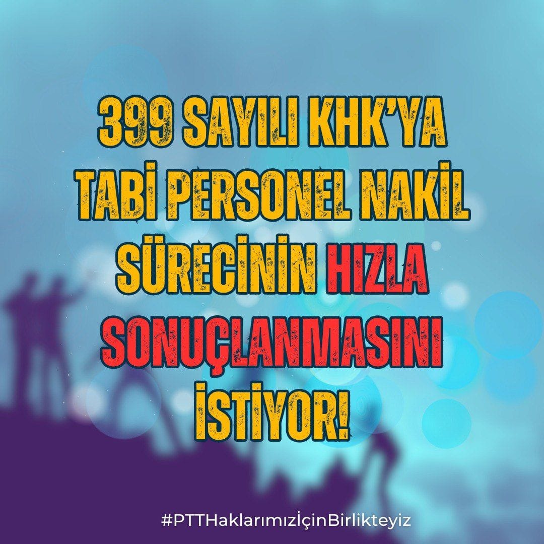 #PTTHaklarımızİçinBirlikteyiz