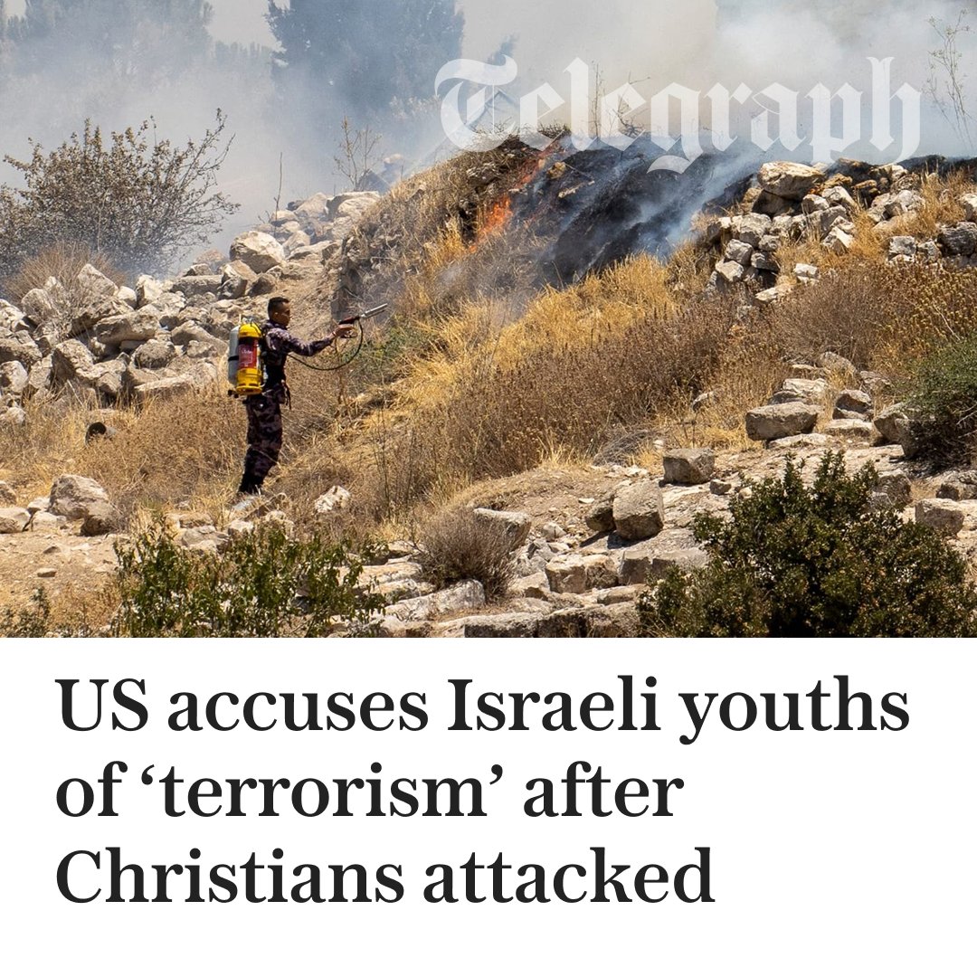 🔴 Mike Huckabee, a staunch supporter of Jewish expansion in the occupied territory, denounced “thugs” who had “come there to create havoc”.

Read more: telegraph.co.uk/world-news/202…