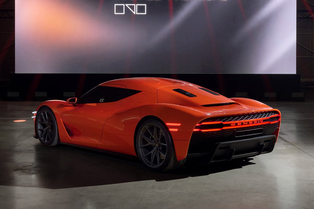 Motor1com's tweet photo. Meet the Genesis Magma GT.  

Genesis' boattail sports car concept is its first attempt at taking on Porsche and Aston Martin in the flagship performance segment, and according to the brand, signals its future plans to compete in GT racing. 

What do you think? https://t.co/GkTKueYtoM