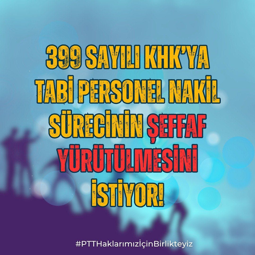 #PTTHaklarımızİçinBirlikteyiz