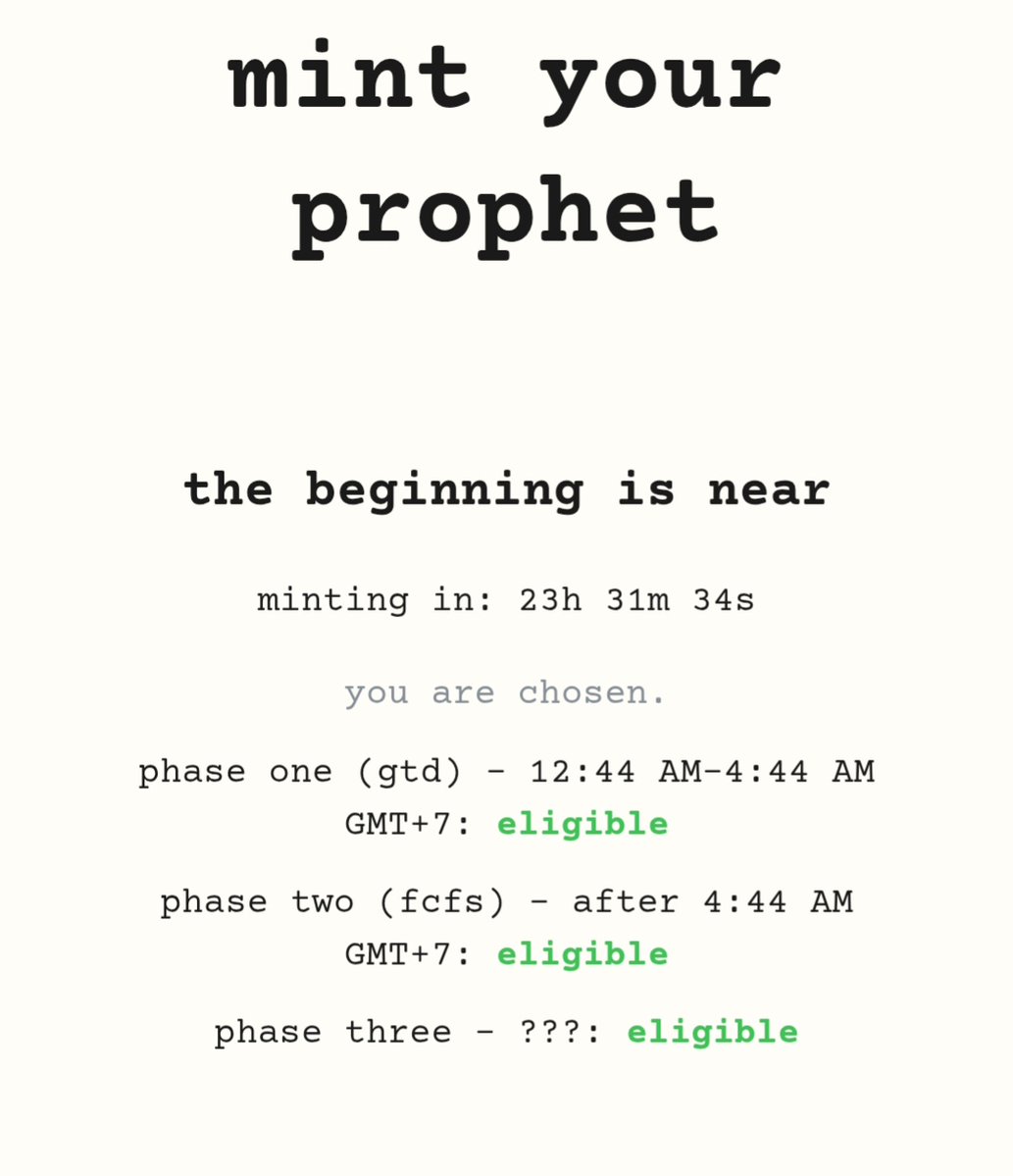 know your rightful place
"Eligible for GTD btw"

Check yourself 👇

prophets.sacredwaste.io