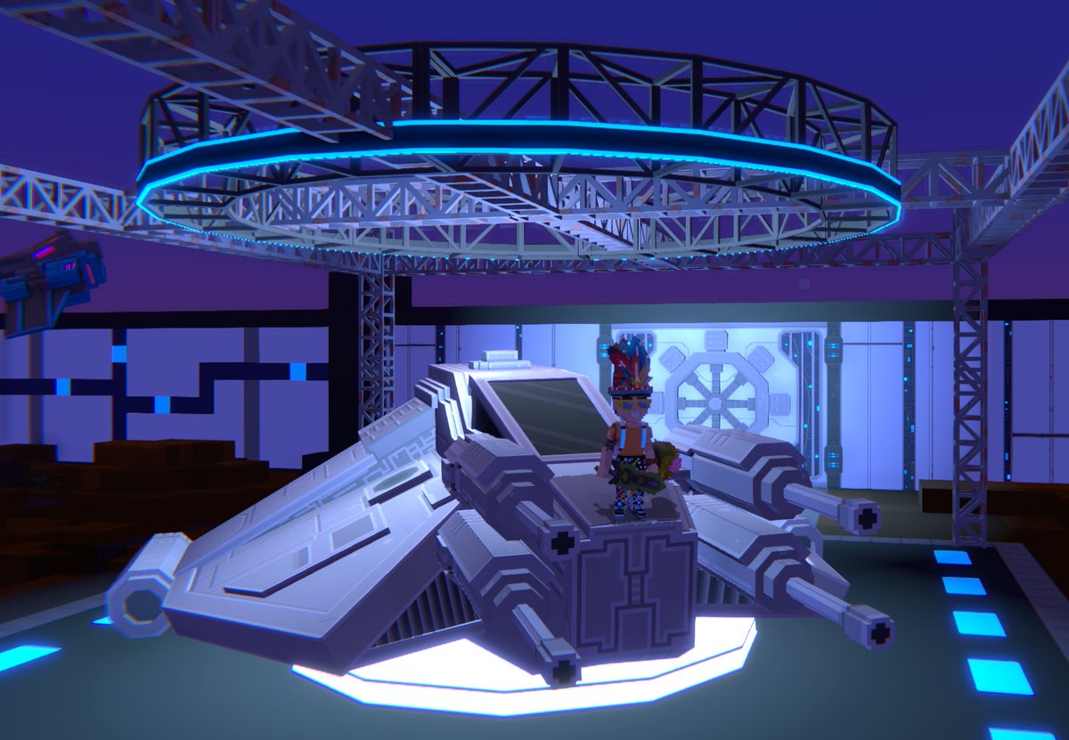 Can't believe I'm looking at the ship from Atari Asteroids <a href="/TheSandboxGame/">The Sandbox</a>  tsbga.me/TheSandbox