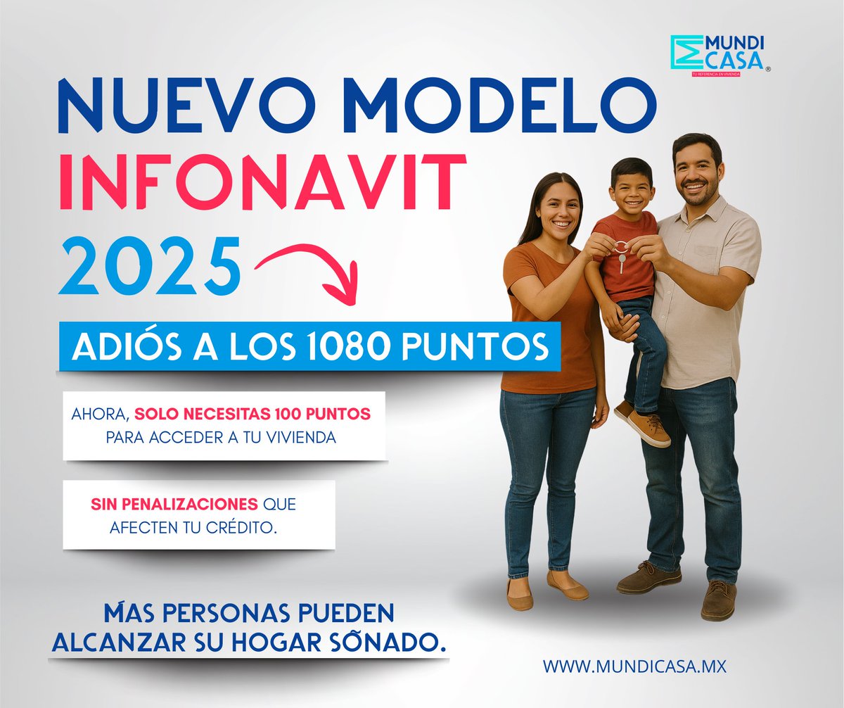 T100 INFONAVIT Nos alegra informarte que el INFONAVIT ha implementado cambios históricos en sus créditos hipotecarios, facilitando el acceso a una vivienda digna para todos. 🏡✨