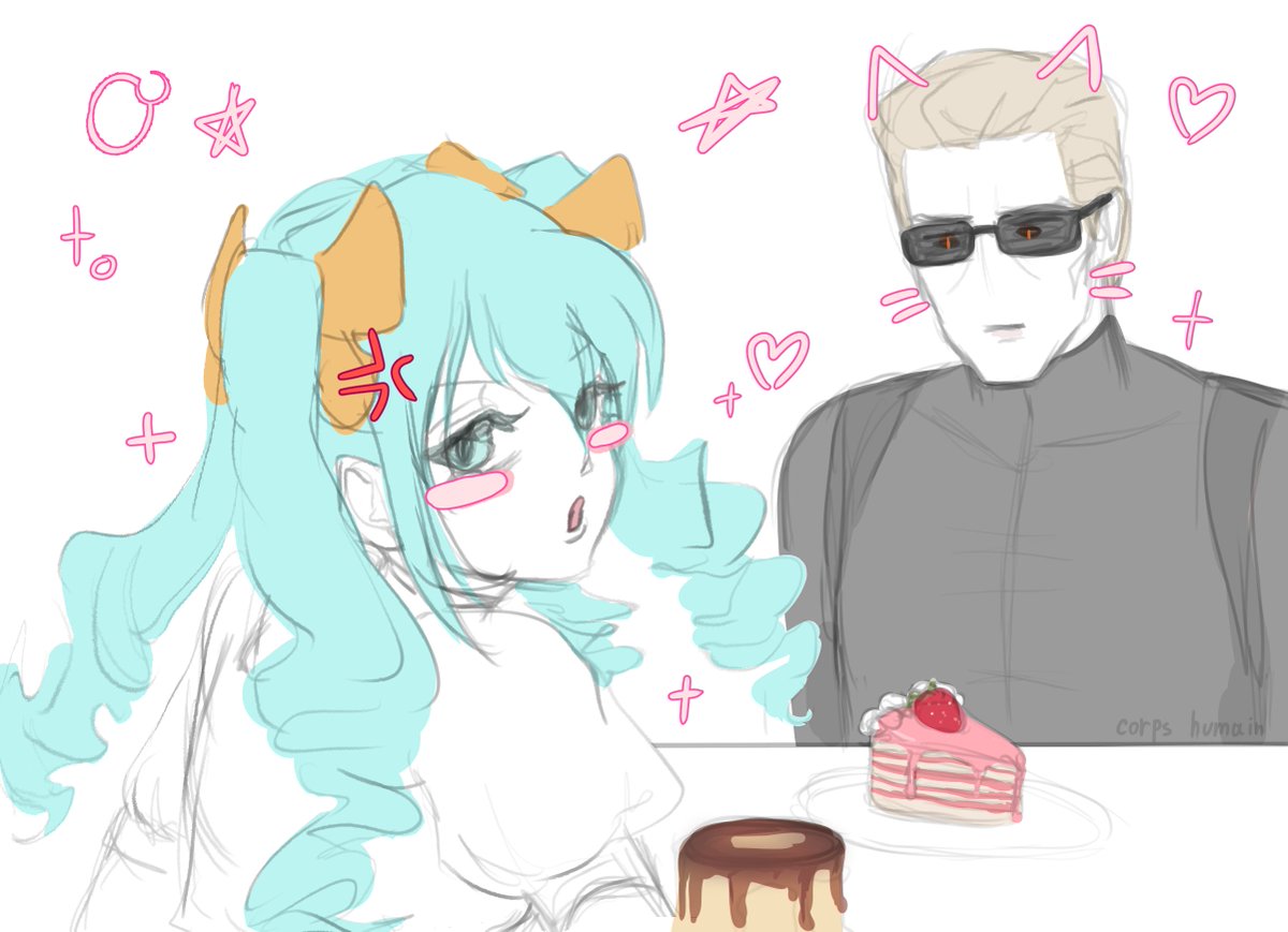 crpshmn's tweet photo. drawing whatever at this point
the world is theirs. i guess

#REBHFun #ResidentEvil #AlbertWesker #HatsuneMiku https://t.co/rHRubgi3K6