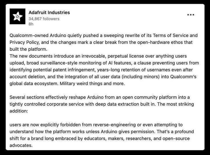 ChuckHellebuyck's tweet image. I was concerned this might happen. Thanks for the update @adafruit