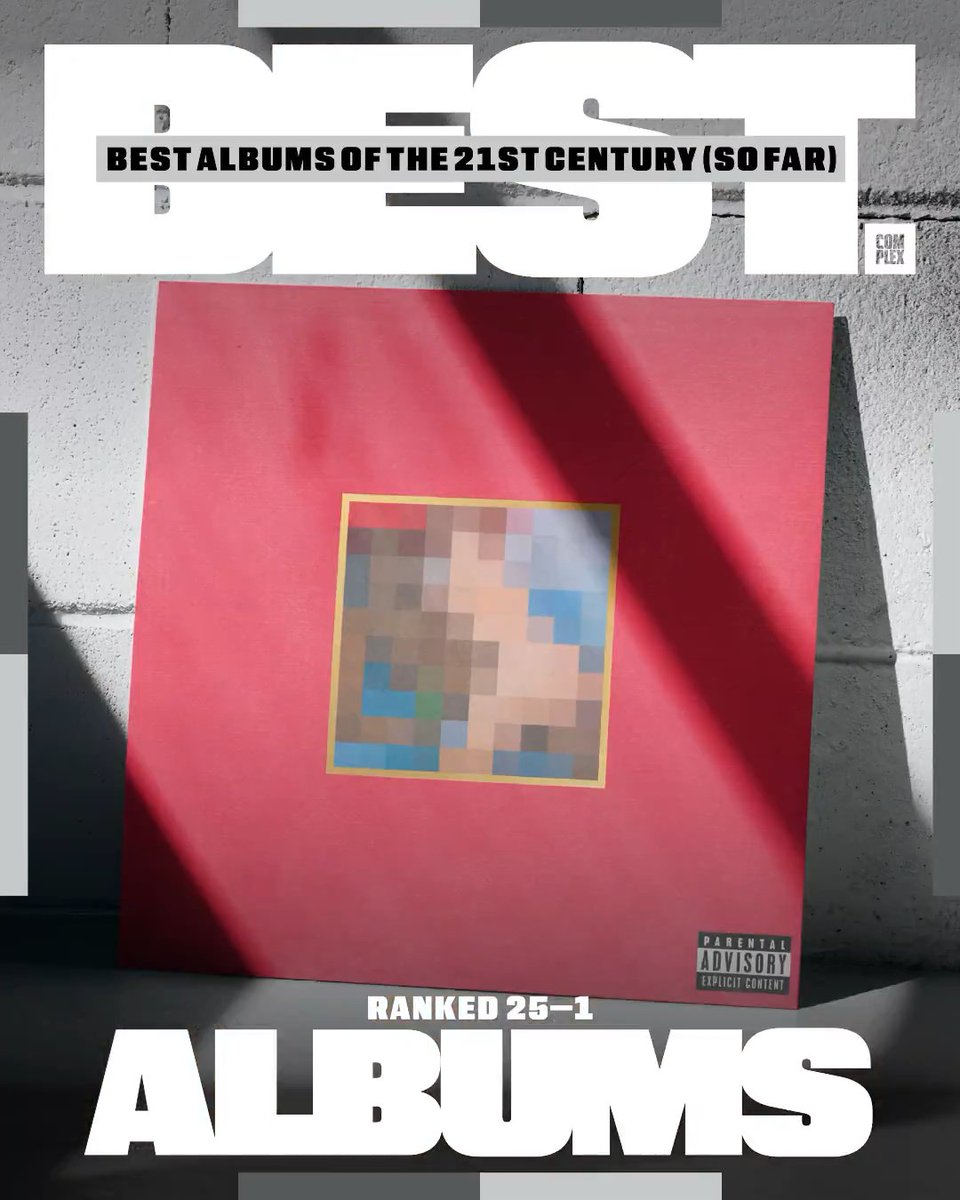 Kurrco's tweet image. The Best Albums of the 21st Century so far, according to Complex:

▫️ 1. Ye, My Beautiful Dark Twisted Fantasy (2010)
▫️ 2. 50 Cent, Get Rich or D*e Tryin’ (2003)
▫️ 3. Jay-Z, The Blueprint (2001)
▫️ 4. Rihanna, Anti (2016)
▫️ 5. Eminem, The Marshall Mathers LP (2000)
▫️ 6.…